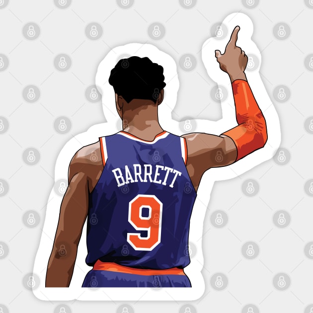 RJ Barrett Vector Back Blue Sticker by qiangdade